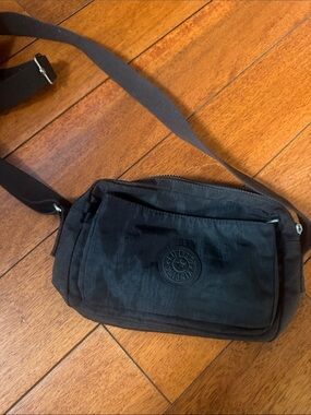 Kipling Black Nylon Crossbody Belt Bag